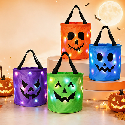LED Light Up Halloween Candy Bucket