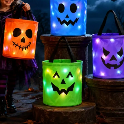 LED Light Up Halloween Candy Bucket