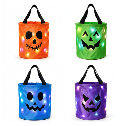 LED Light Up Halloween Candy Bucket