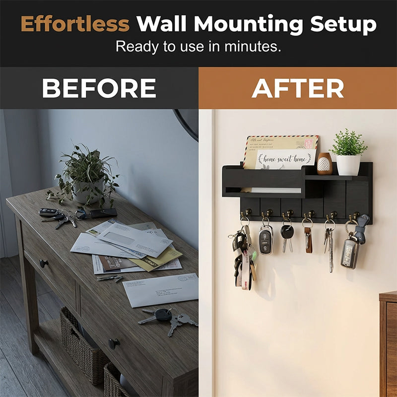 🎉 2026 Sale — Over 25 700 Sold!🔥 Wall‑Mounted Mail & Key Holder