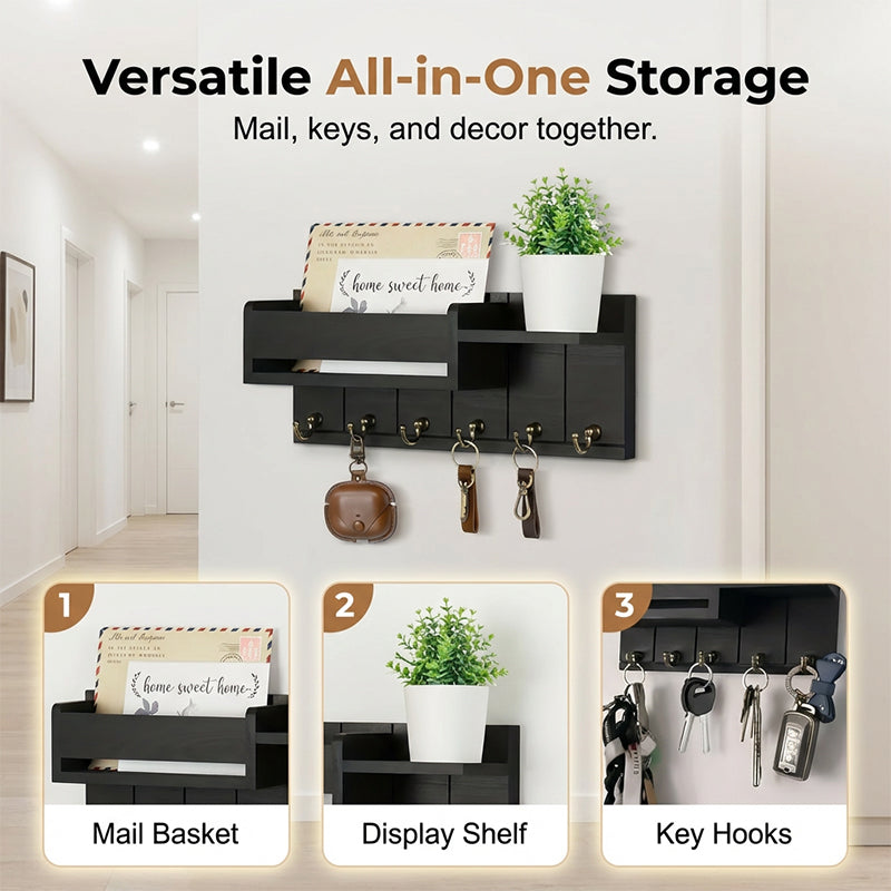 🎉 2026 Sale — Over 25 700 Sold!🔥 Wall‑Mounted Mail & Key Holder