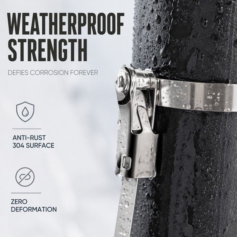 🥳2026 HOT SALE🥳50K+ SOLD!🔩 Heavy Duty Stainless Steel Cable Tie – 304 Steel, Rust-Proof, Ratchet Lock – Secure Heavy Loads Indoors & Out! ✨