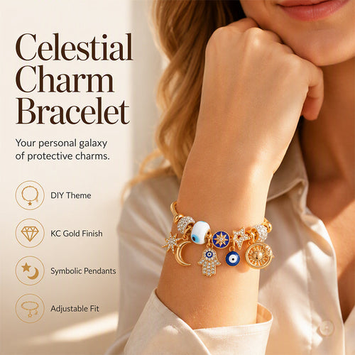 📢📢40% OFF !! ⏰Celestial Sun Moon Charm Bracelet