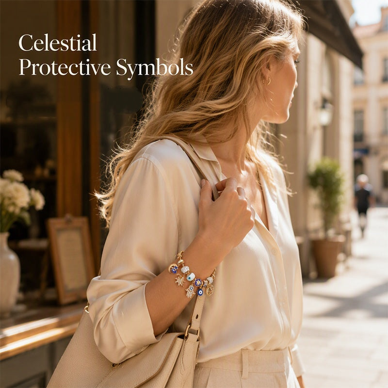 📢📢40% OFF !! ⏰Celestial Sun Moon Charm Bracelet