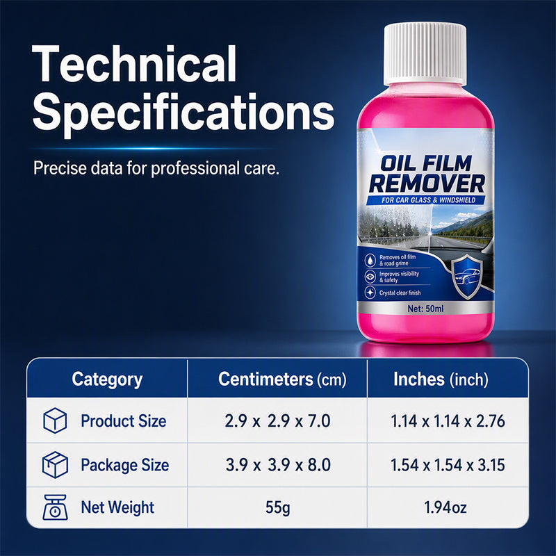 🚗50% OFF NOW! Car Glass Oil Film Remover Windshield Cleaner – Professional Automotive Glass Cleaning Agent, Quickly Remove Oil‑Film, Road Grime & Water Stains for Crystal Clear Driving Visibility