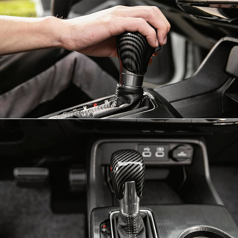 Gear Shift Knob Cover for 2018-2025 Civic Carbon Fiber Trim
