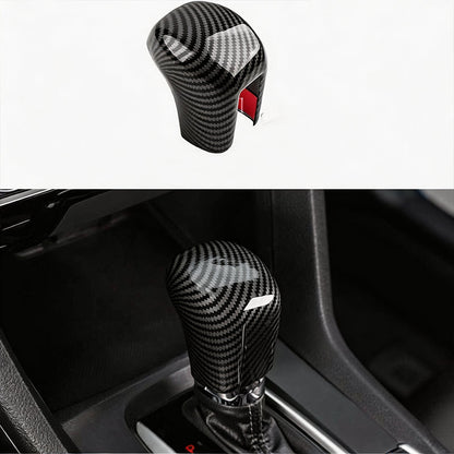 Gear Shift Knob Cover for 2018-2025 Civic Carbon Fiber Trim