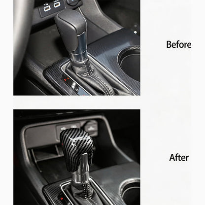Gear Shift Knob Cover for 2018-2025 Civic Carbon Fiber Trim