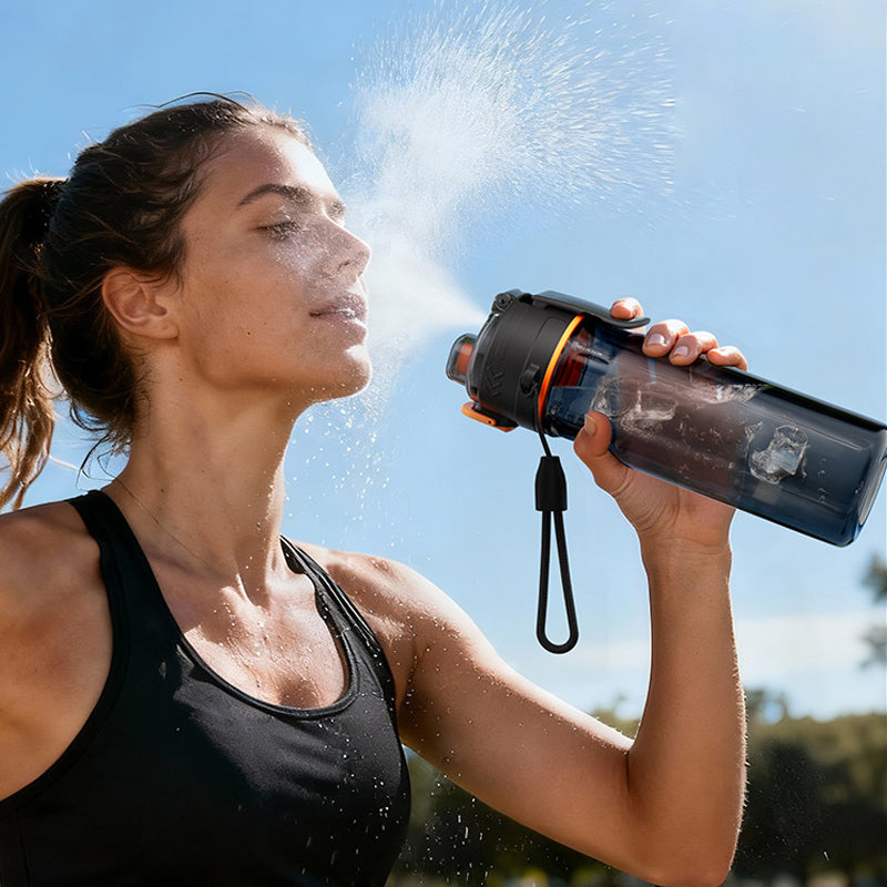 📢📢40% OFF !! ⏰Outdoor Sports Water Bottle with Spray Mist