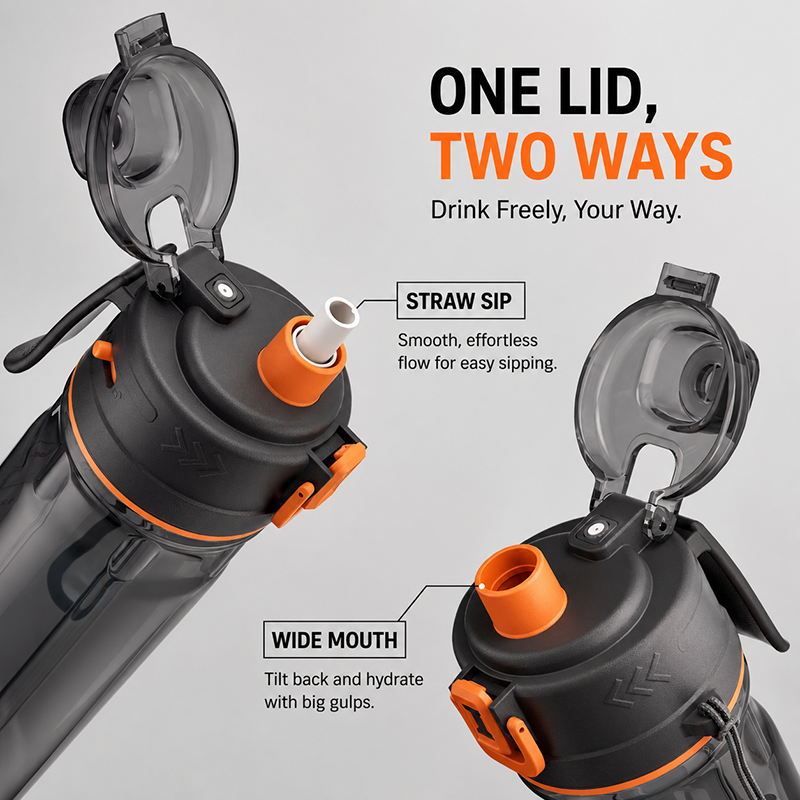 📢📢40% OFF !! ⏰Outdoor Sports Water Bottle with Spray Mist
