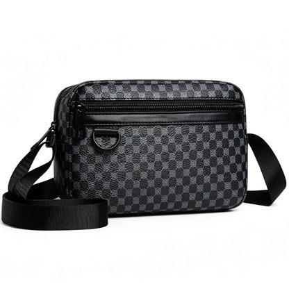 PU Leather Square Crossbody Bag for Men