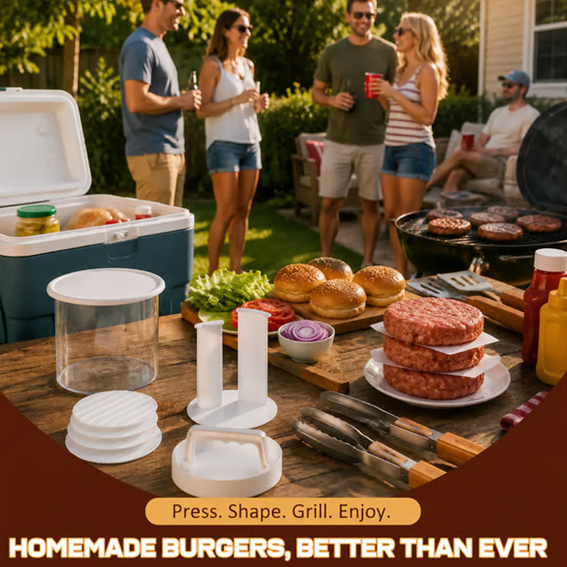 🥳Kitchen Burger Patty Maker with Separator Discs