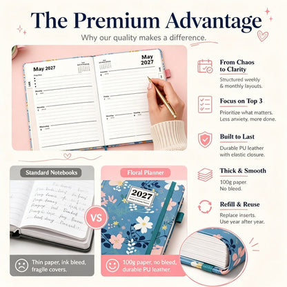 ✨Elegant Floral 2027 Year Weekly Planner